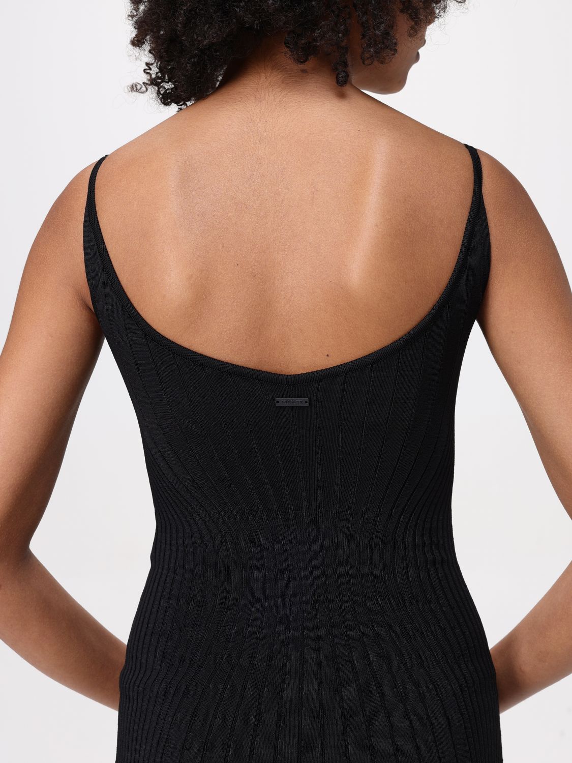 Knitted midi dress - Black