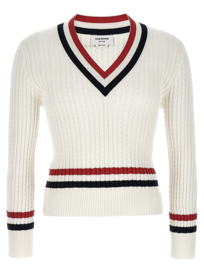 Rwb Intarsia Sweater Sweaters And Cardigans White