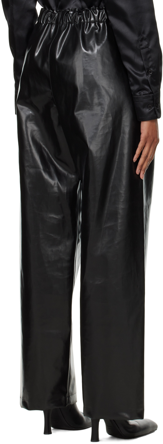 Black Sailor faux-leather trousers