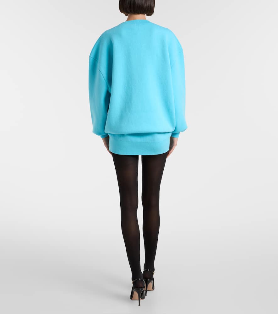 Wool and cashmere-blend sweatshirt dress