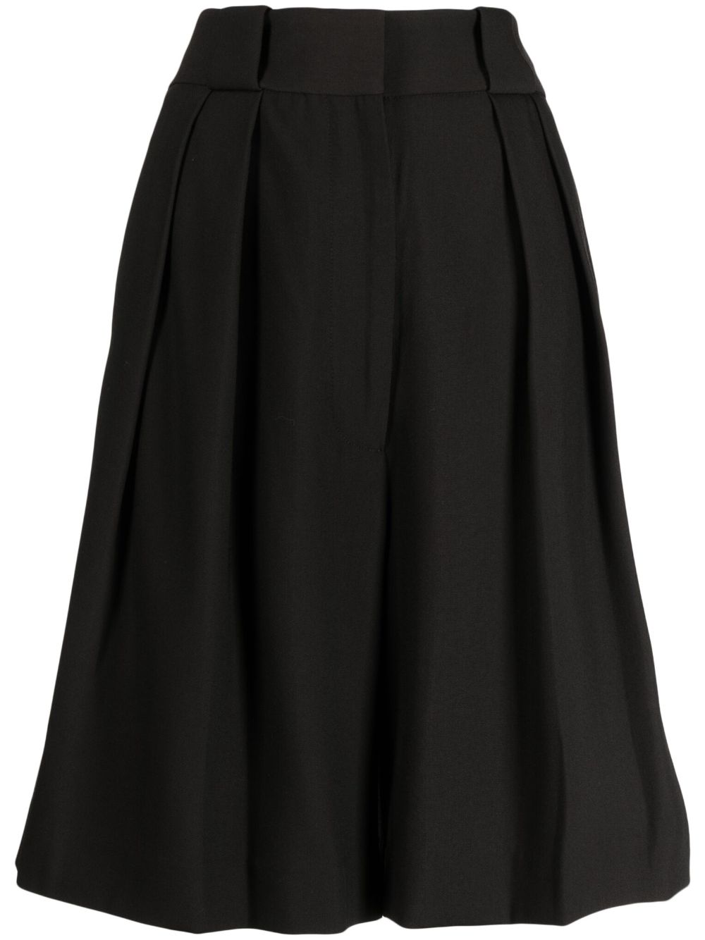 Rillo wide-leg pleated shorts - Brown
