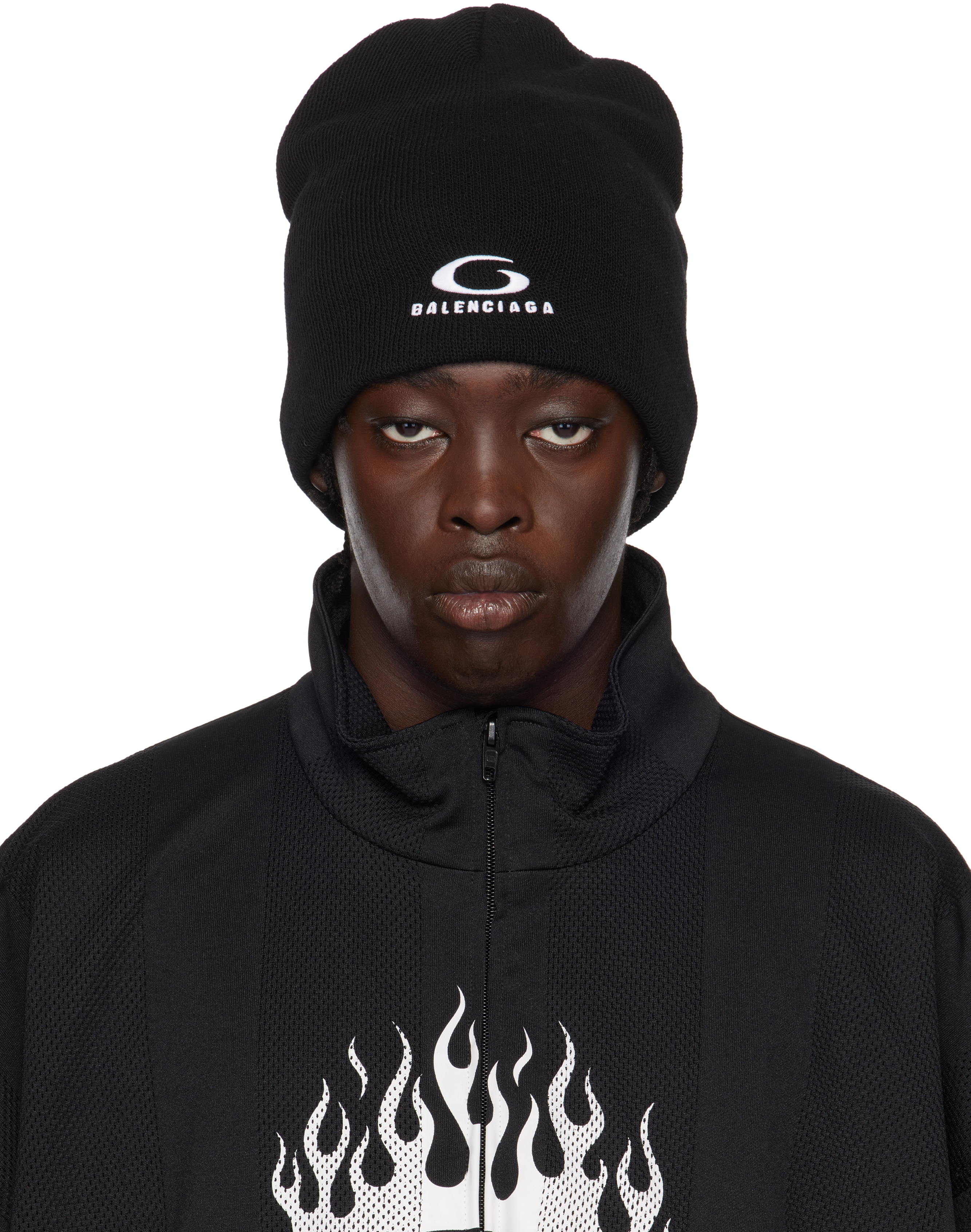 Balenciaga Black Loop Sports Icon Beanie