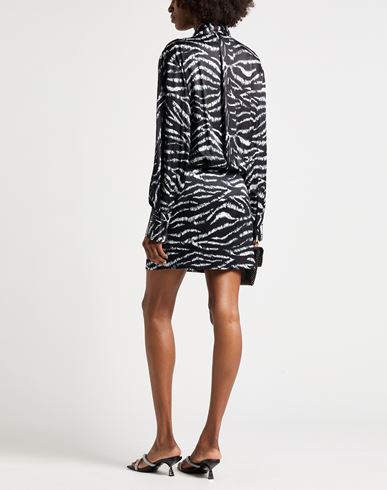 Woman Mini dress Black Size 4 Viscose, Silk, Elastane