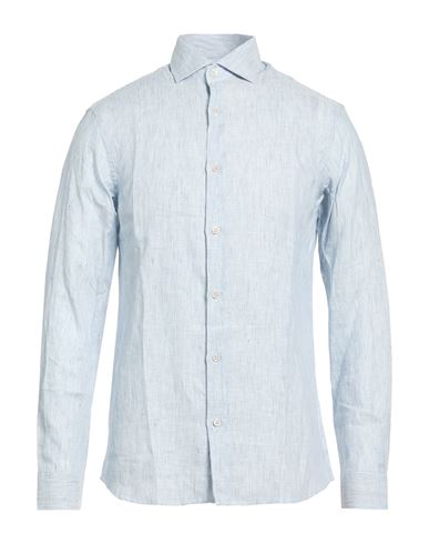 Man Shirt Sky blue Size 38 Linen
