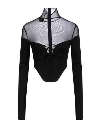 Woman Top Black Size M Viscose, Polyamide, Elastane