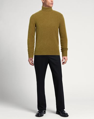 Man Turtleneck Military green Size 38 Alpaca wool, Polyamide, Wool, Elastane
