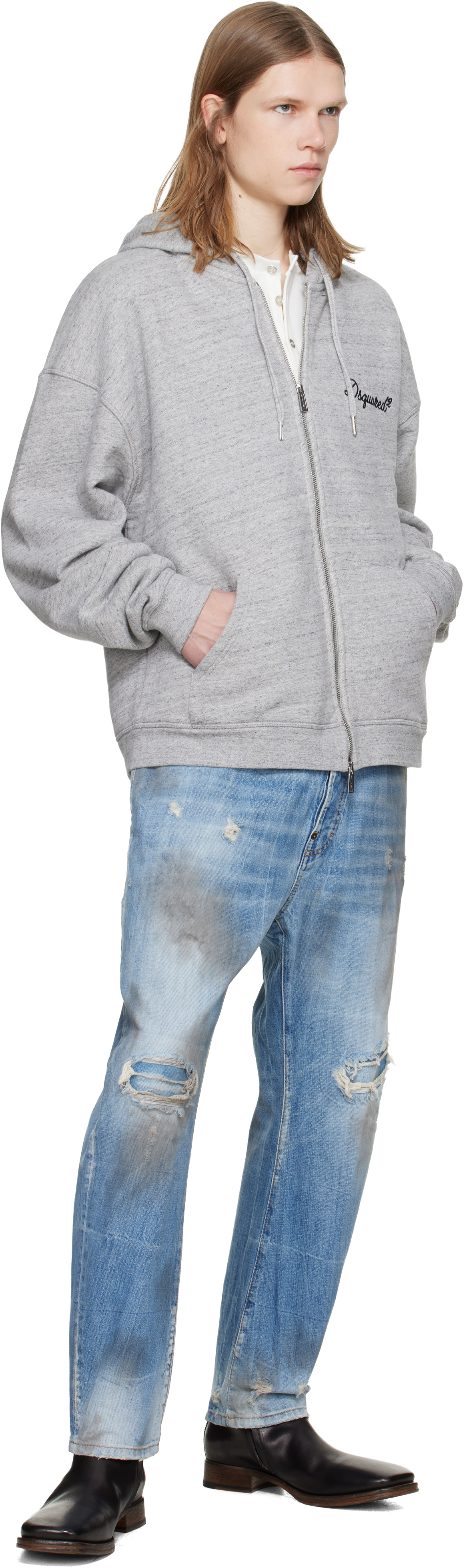 Blue Light Dirty Wash Bro Jeans