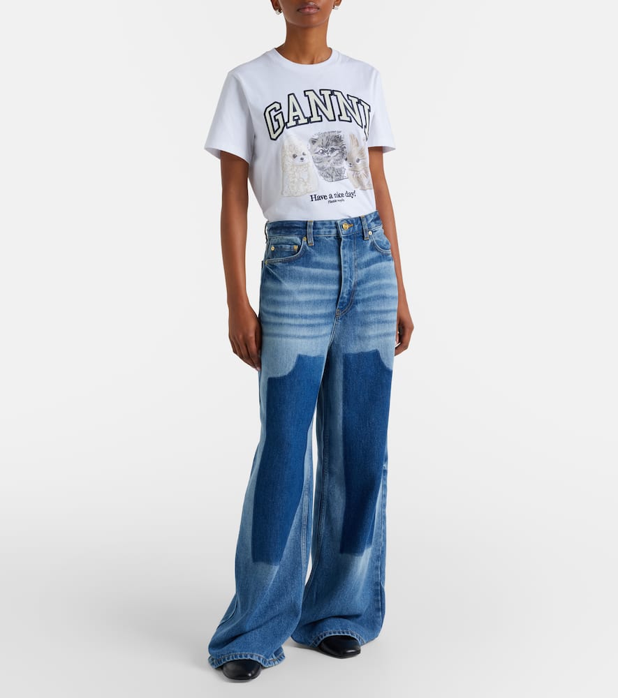 High-rise wide-leg jeans