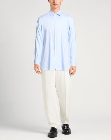 Man Shirt Sky blue Size 16 Cotton
