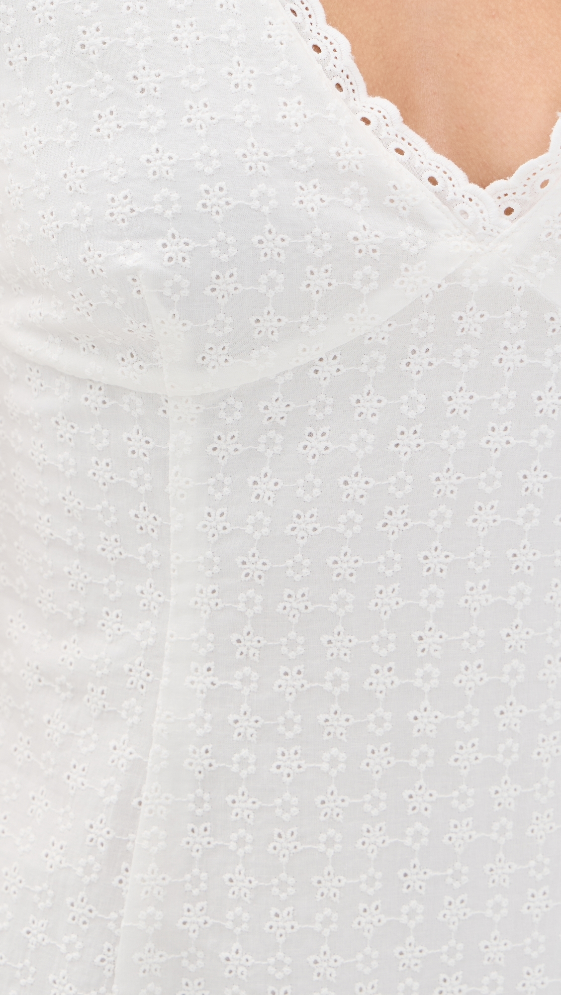 The Eyelet Mini Dress White001