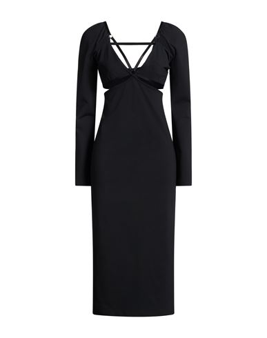 Woman Midi dress Black Size 1 Polyester, Elastane