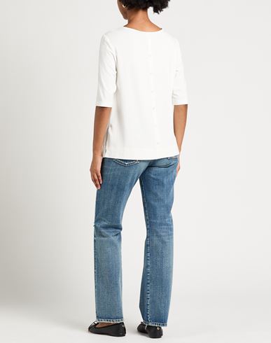 Woman Top White Size 4 Viscose, Elastane