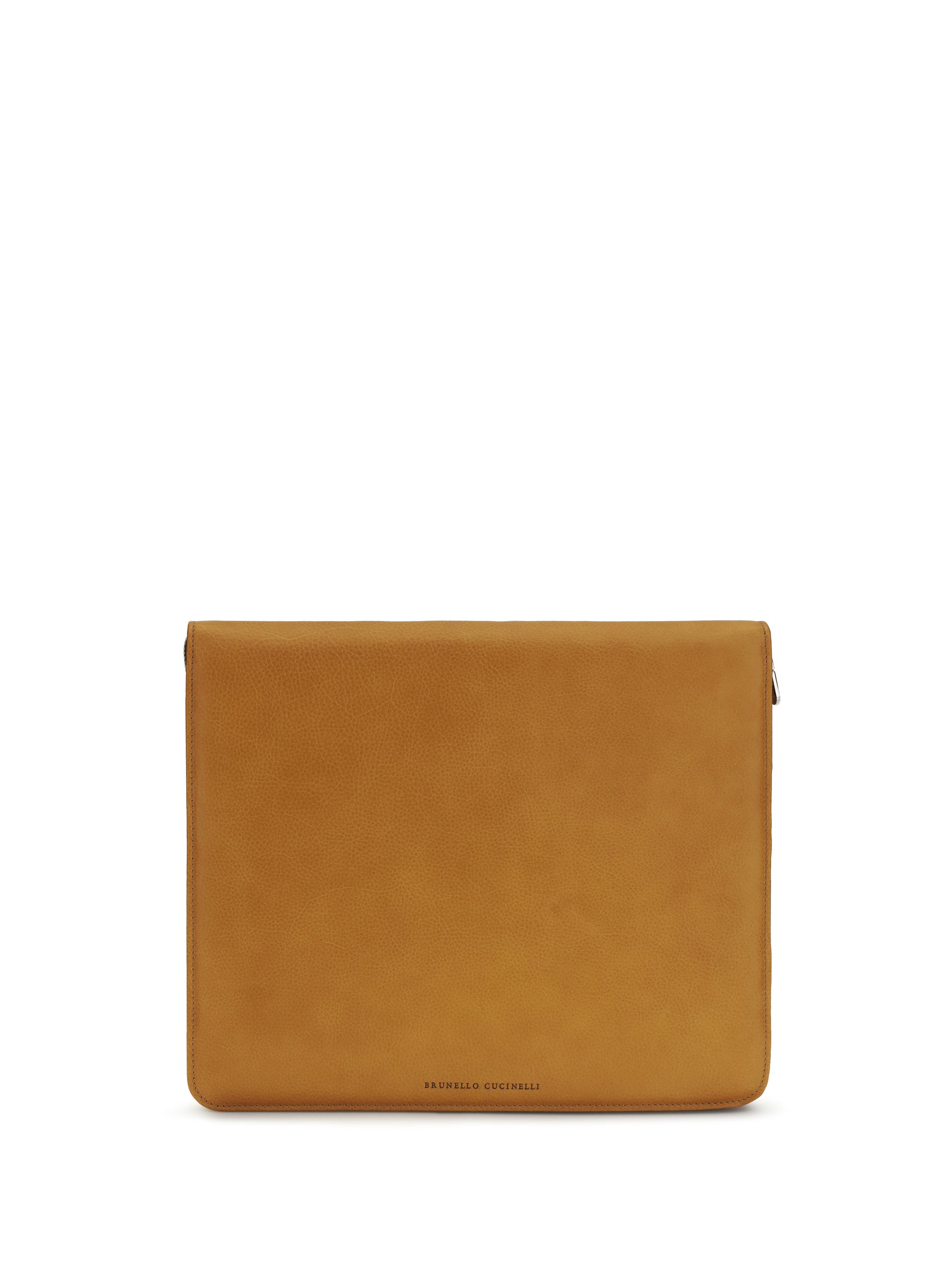 Leather Laptop Case Wallet — Brown