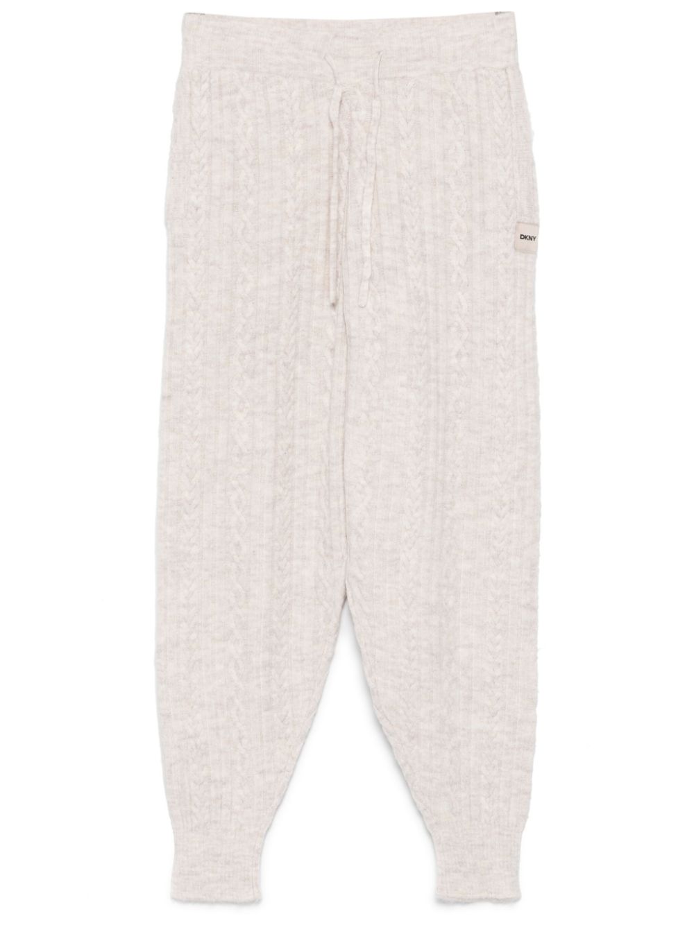 Cable-knit trousers - Neutrals