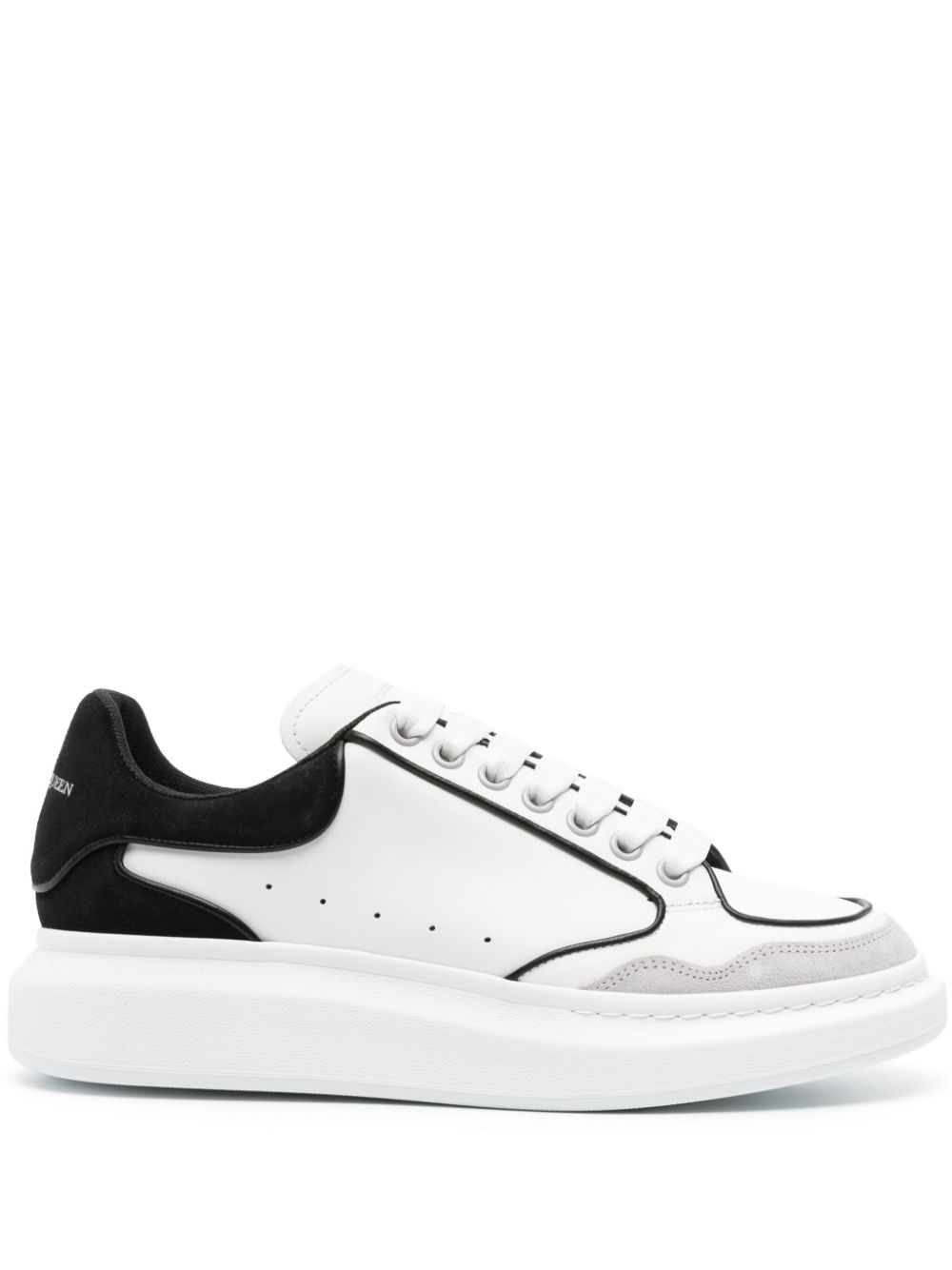 Larry panelled leather sneakers - White