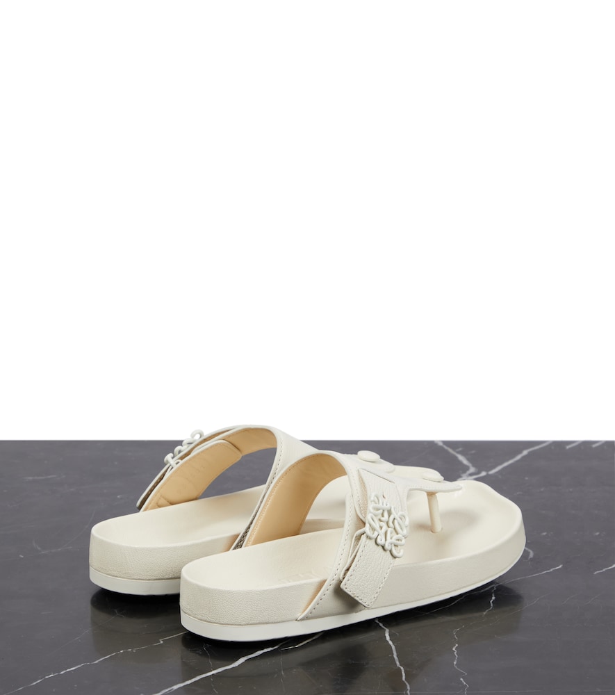 Leather thong sandals