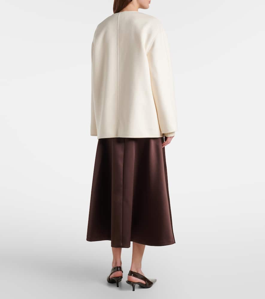 Róhe Satin midi skirt