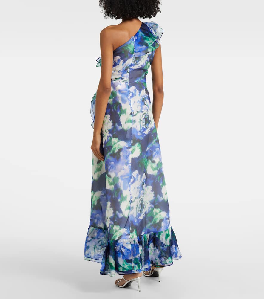 Carmea floral silk organza maxi dress