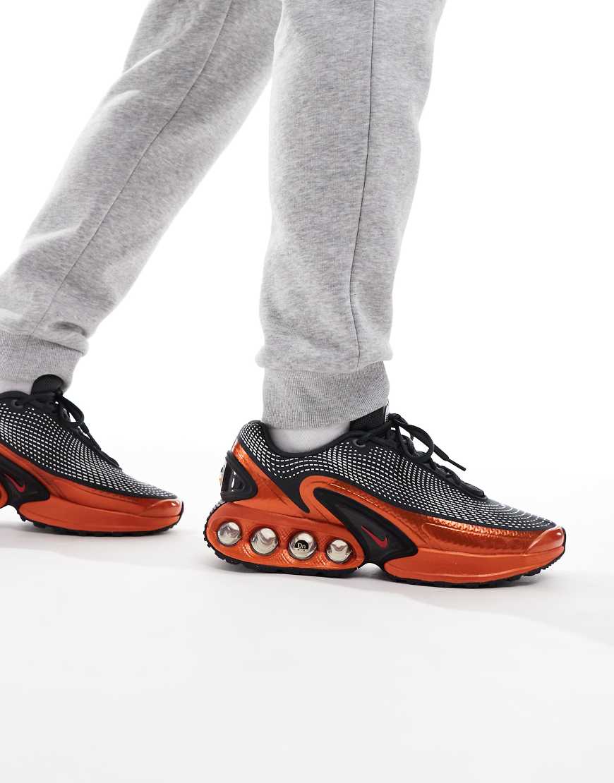 Air Max DN sneakers in dark gray and red