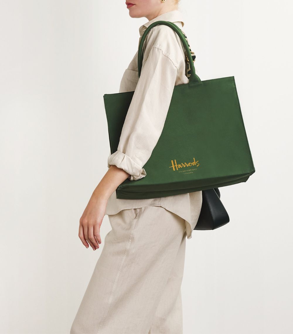 Large Cotton Logo Tote Bag
