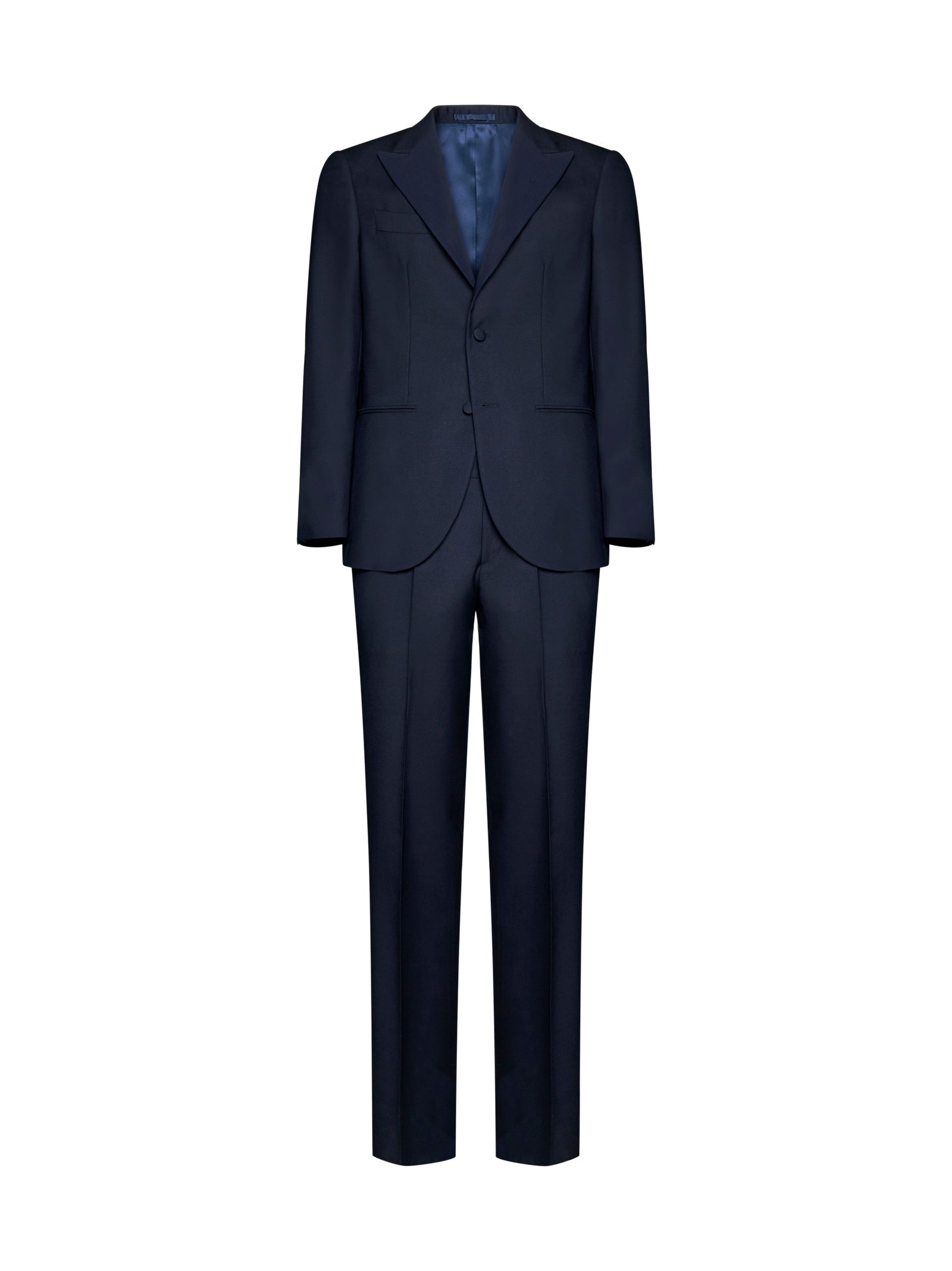 Single-Breasted Virgin Wool Suit — Navy