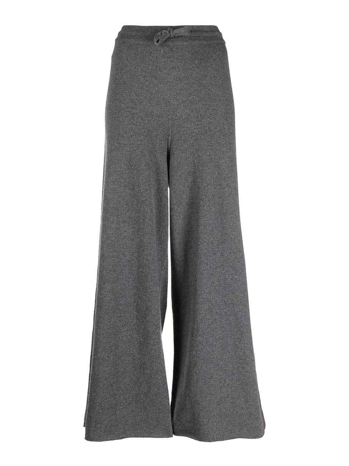 Wide-leg knitted trousers