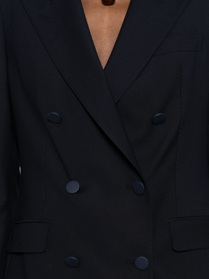 Tagliatore - double breasted blazer buttoned cuffs shoulder