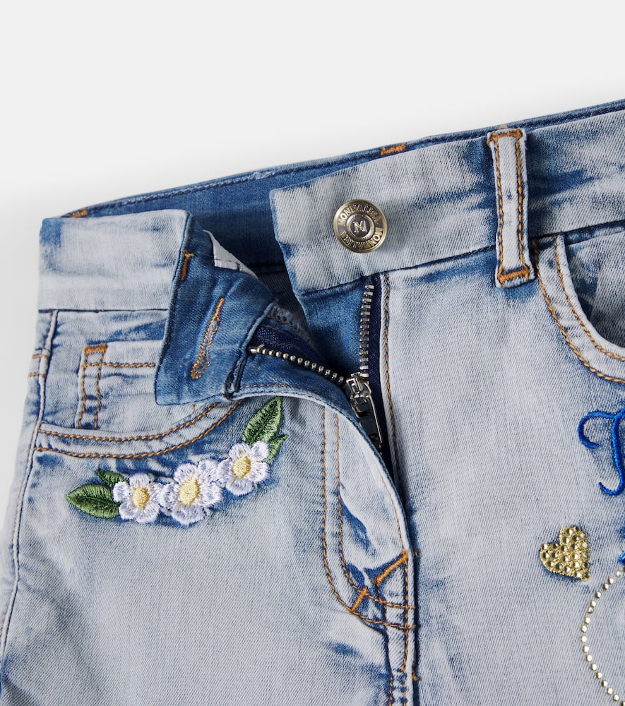 X Disney embroidered denim shorts
