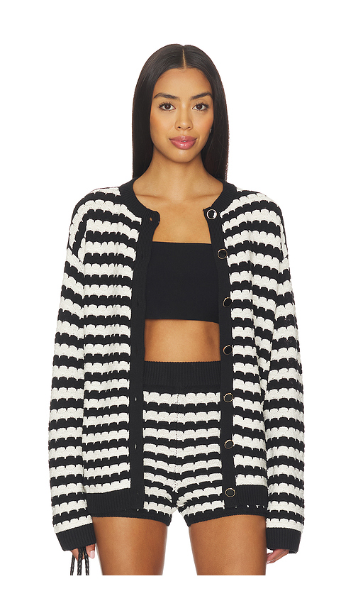 Show Me Your Mumu Inez Cardigan in Black,White. - XL also in S