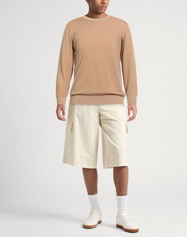 Man Sweater Sand Size 38 Wool, Cotton