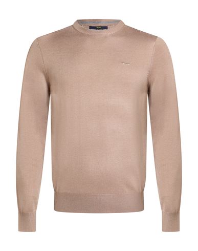 Man Sweater Taupe Size XXL Polyester, Acrylic, Nylon, Merino Wool