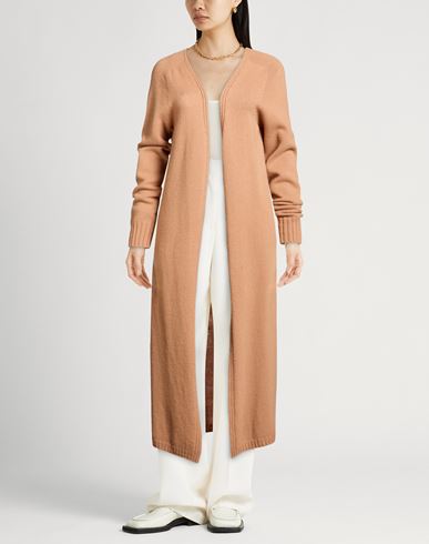 Collezione N_01 Woman Cardigan Sand Size S Merino Wool, Cashmere
