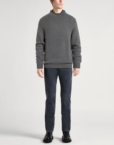 Man Turtleneck Grey Size 40 Cashmere, Virgin Wool