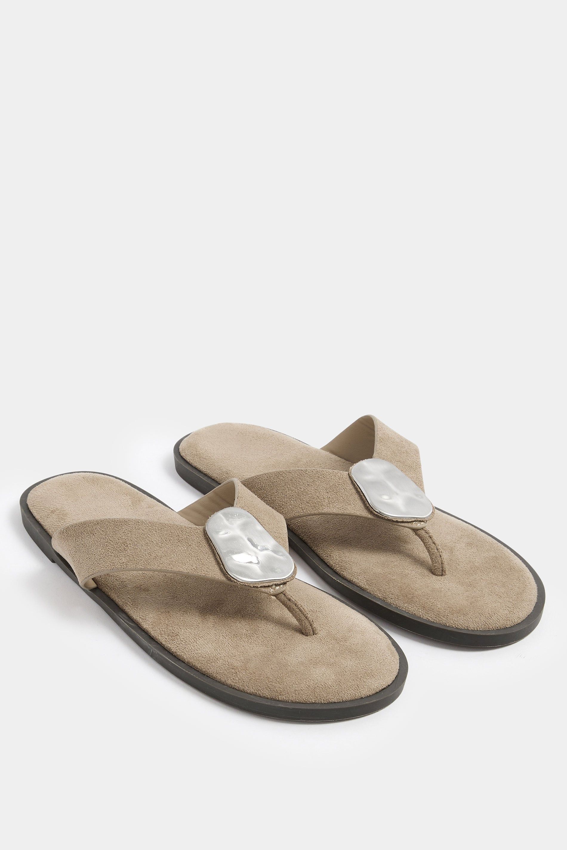 Yours Women's Disk Sandals In Extra Wide EEE Fit in Natural | : 5EEE