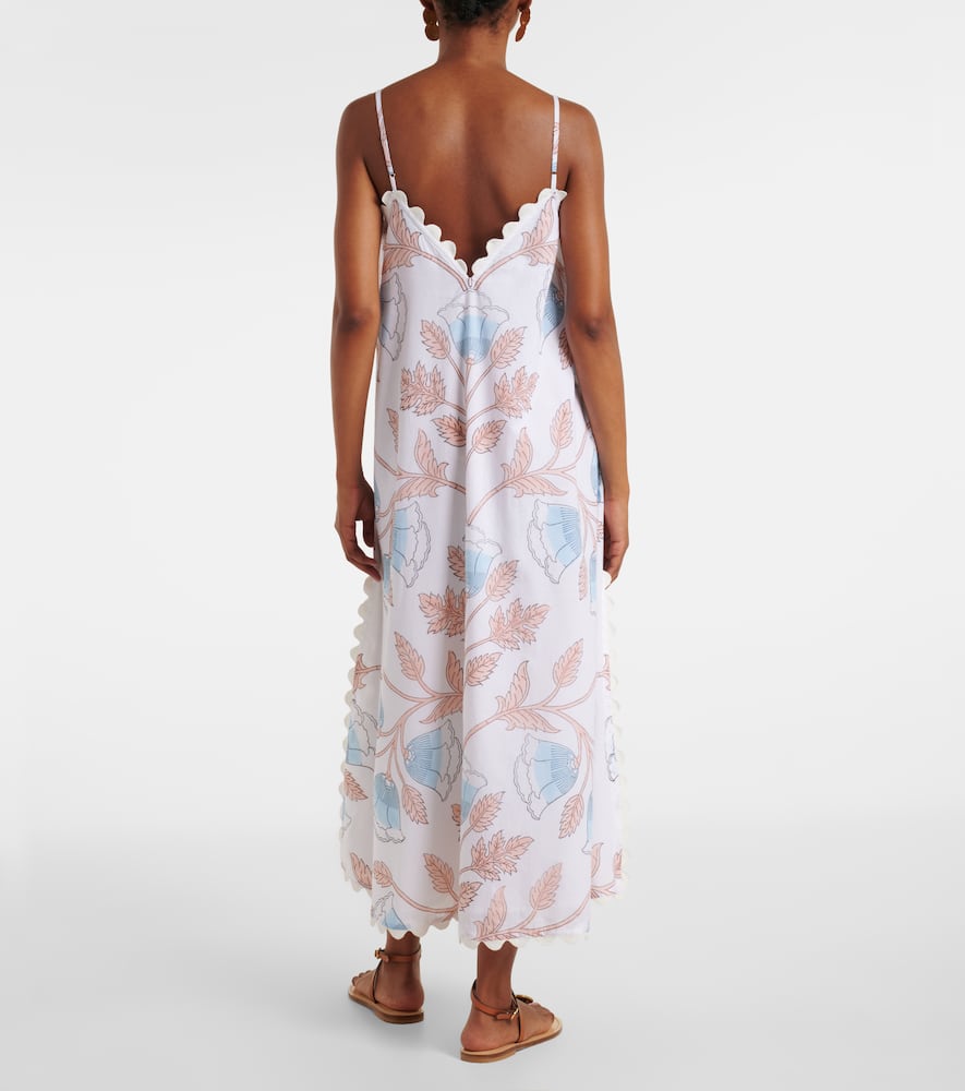 Printed cotton slip dress