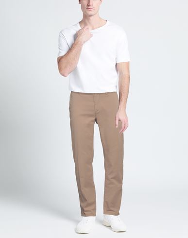 Man Pants Beige Size 30 Cotton, Elastane