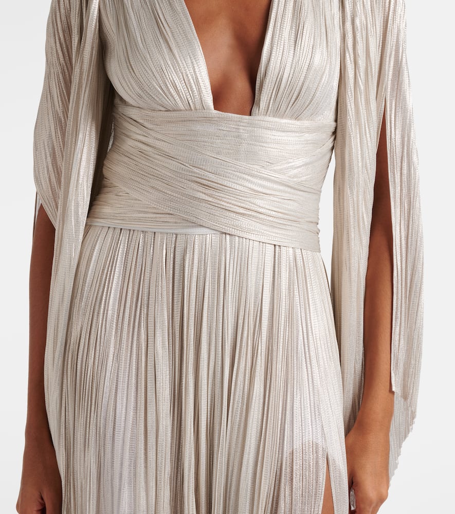 Draped silk gown