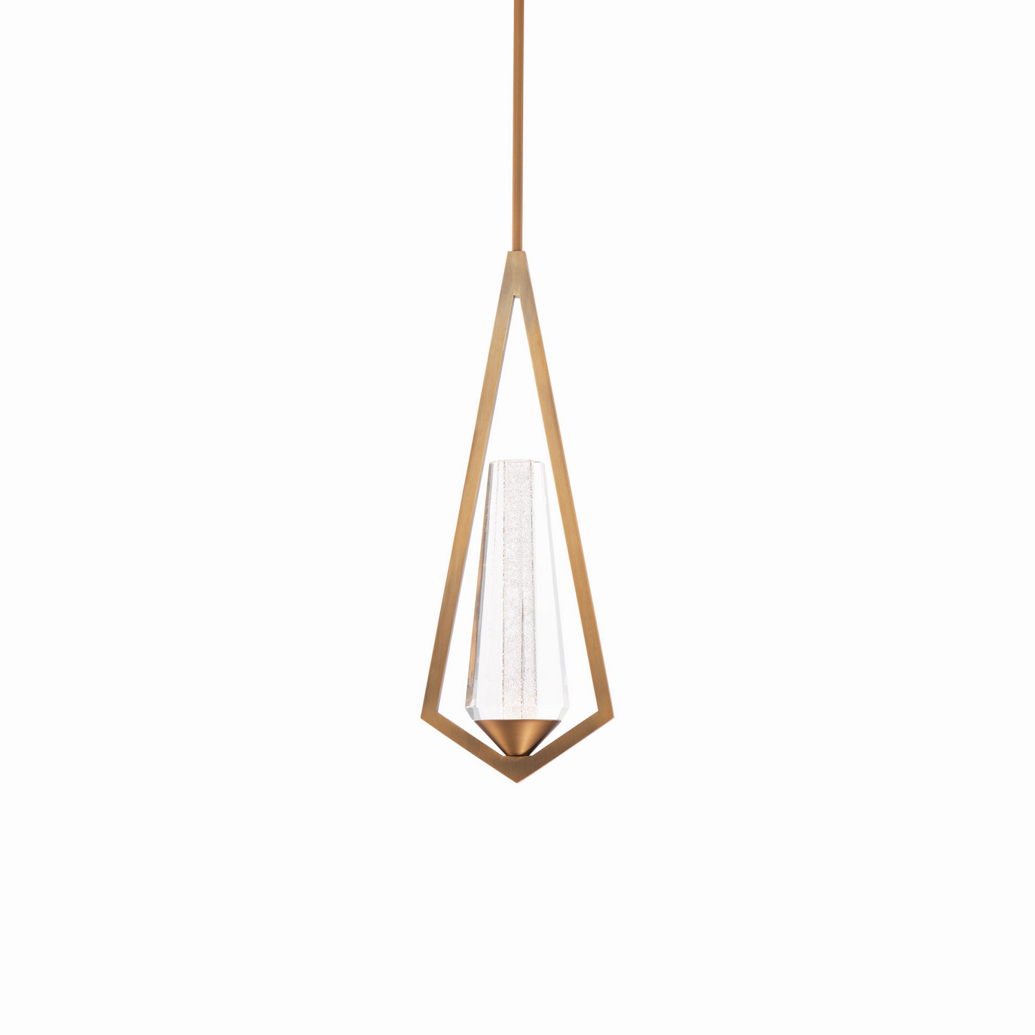 Devotion 1-Light LED Mini Pendant in Aged Bra