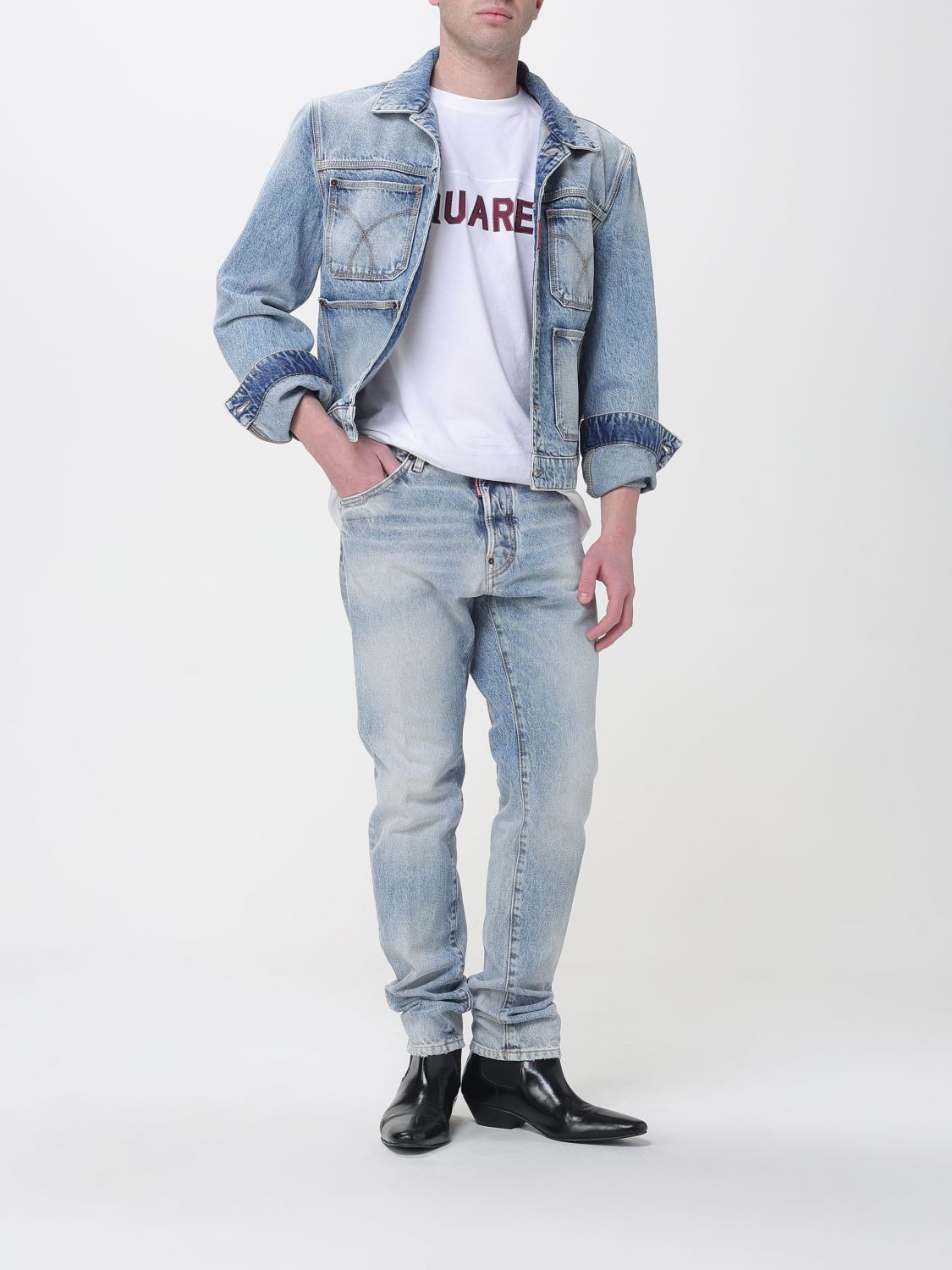 Jacket Men color Denim