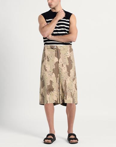 Man Shorts & Bermuda Shorts Beige Size XXS Cotton