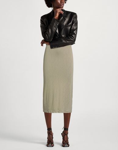 Samsøe Φ Samsøe Woman Midi skirt Khaki Size L Lyocell, Organic cotton