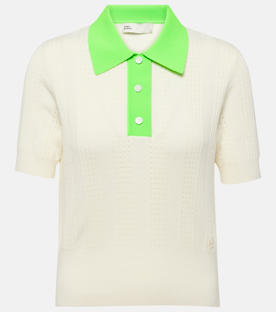 Tory Sport Pointelle cotton polo shirt