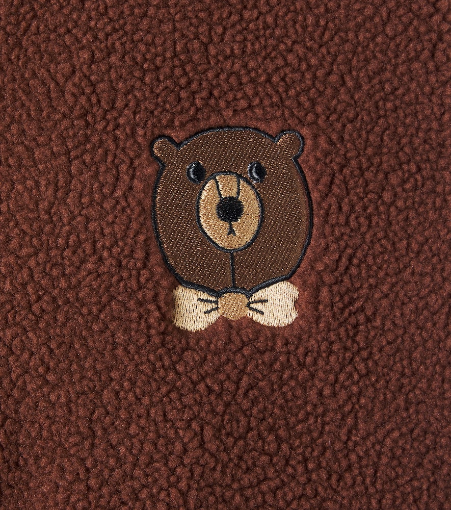 Bear embroidered fleece sweatpants
