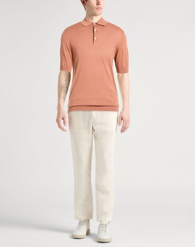 Man Sweater Camel Size 44 Cotton