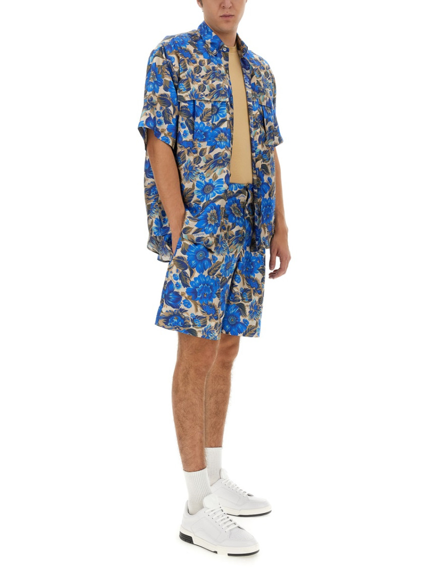 Short All Over Blue Flower