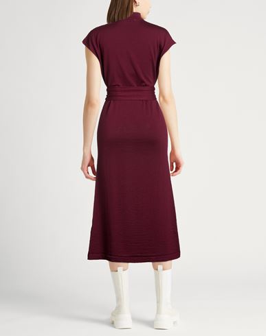 Woman Midi dress Burgundy Size 2 Merino Wool