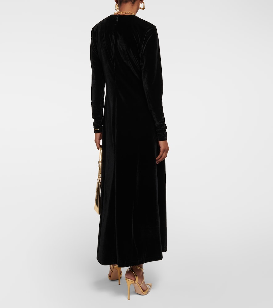 Velvet maxi dress
