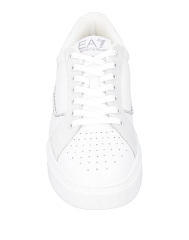 Ea7 Man Sneakers White Size 11 Cow leather, Polyamide, Polyester, Polyurethane coated