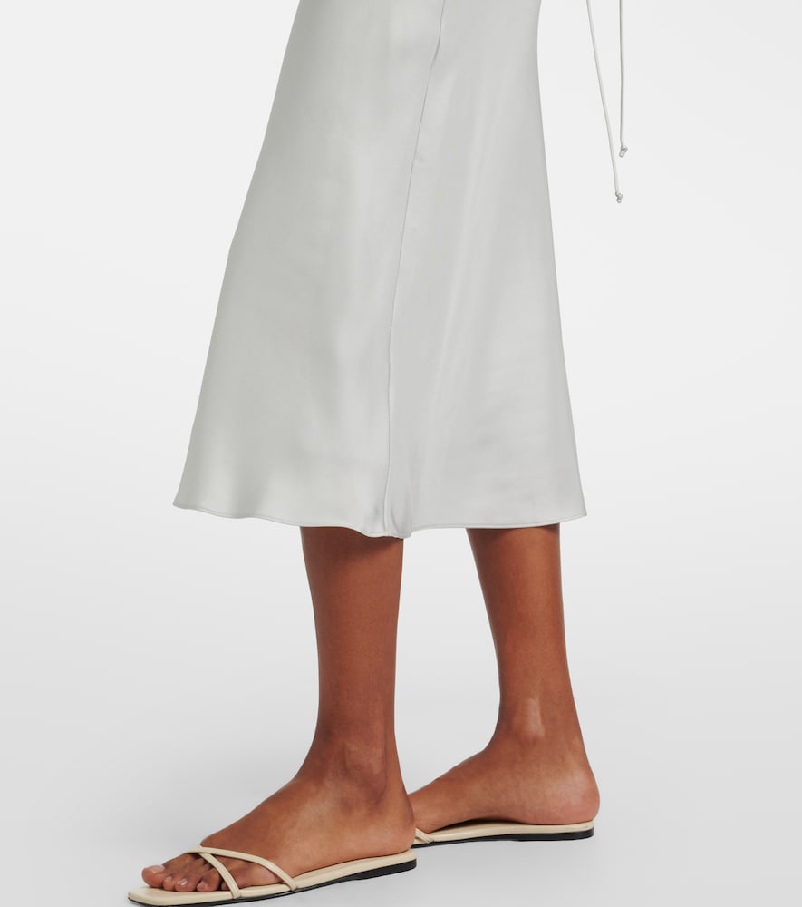 Róhe Lace-trimmed silk slip dress