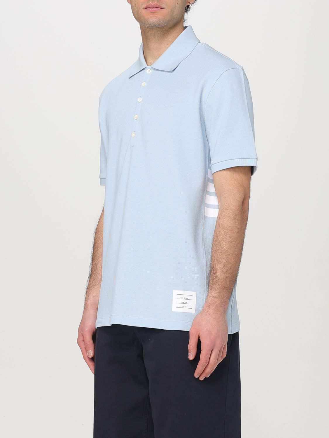 Polo Shirt Men color Gnawed Blue